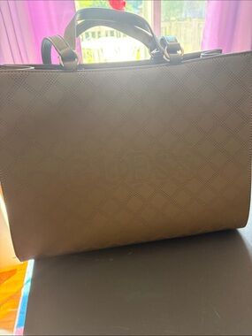 Guess green Perforated Diamond Tote